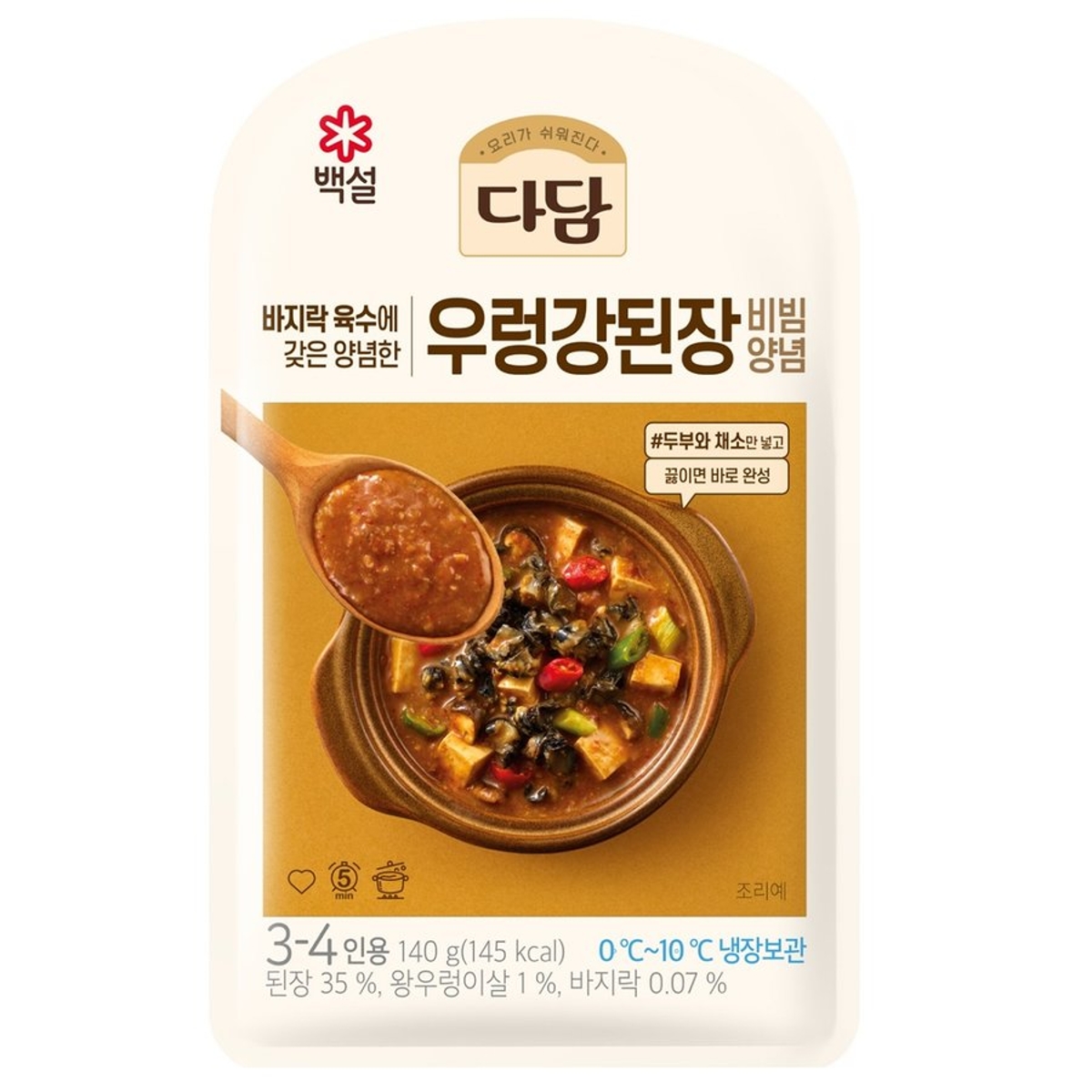 씨제이 다담 우렁강된장 비빔 양념 140G