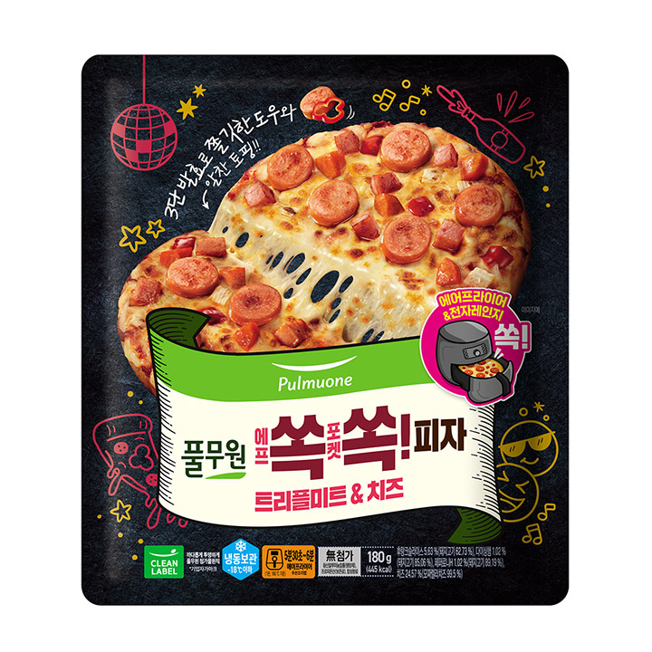 풀무원 쏙쏙피자 트리플미트&치즈 180g