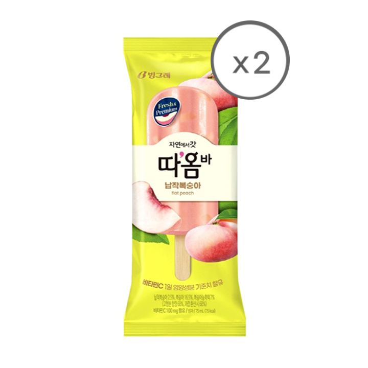 빙그레 따옴바 납작복숭아2입