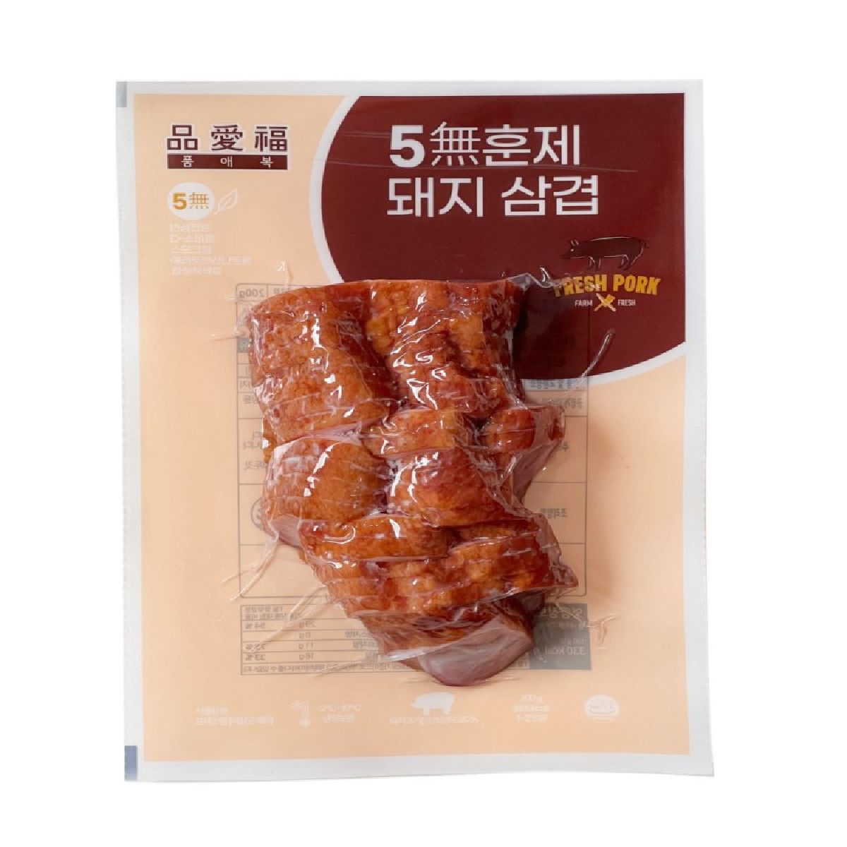 품애복 훈제돼지 삼겹 200G