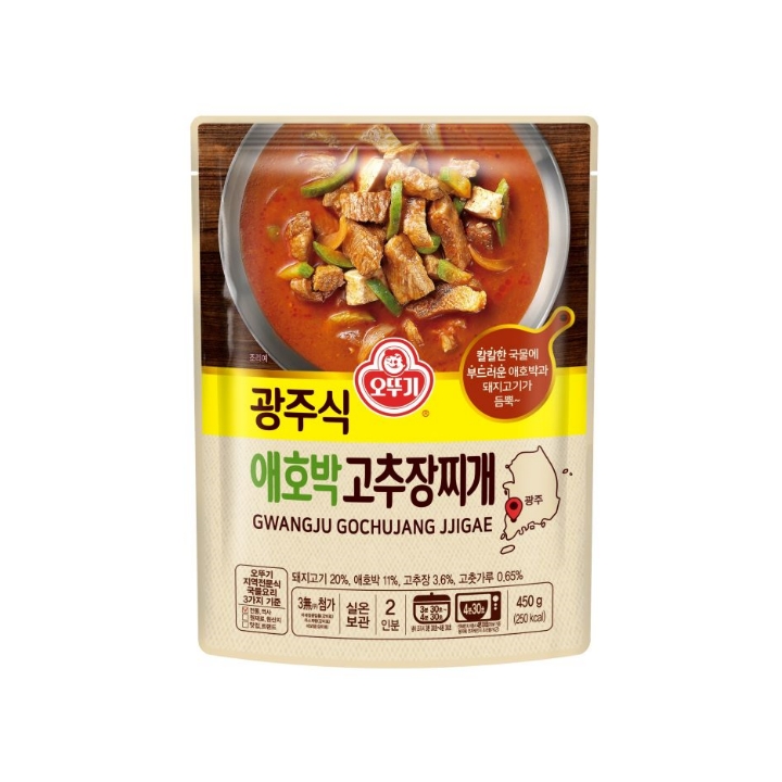 오뚜기 광주식 애호박 고추장찌개 450g