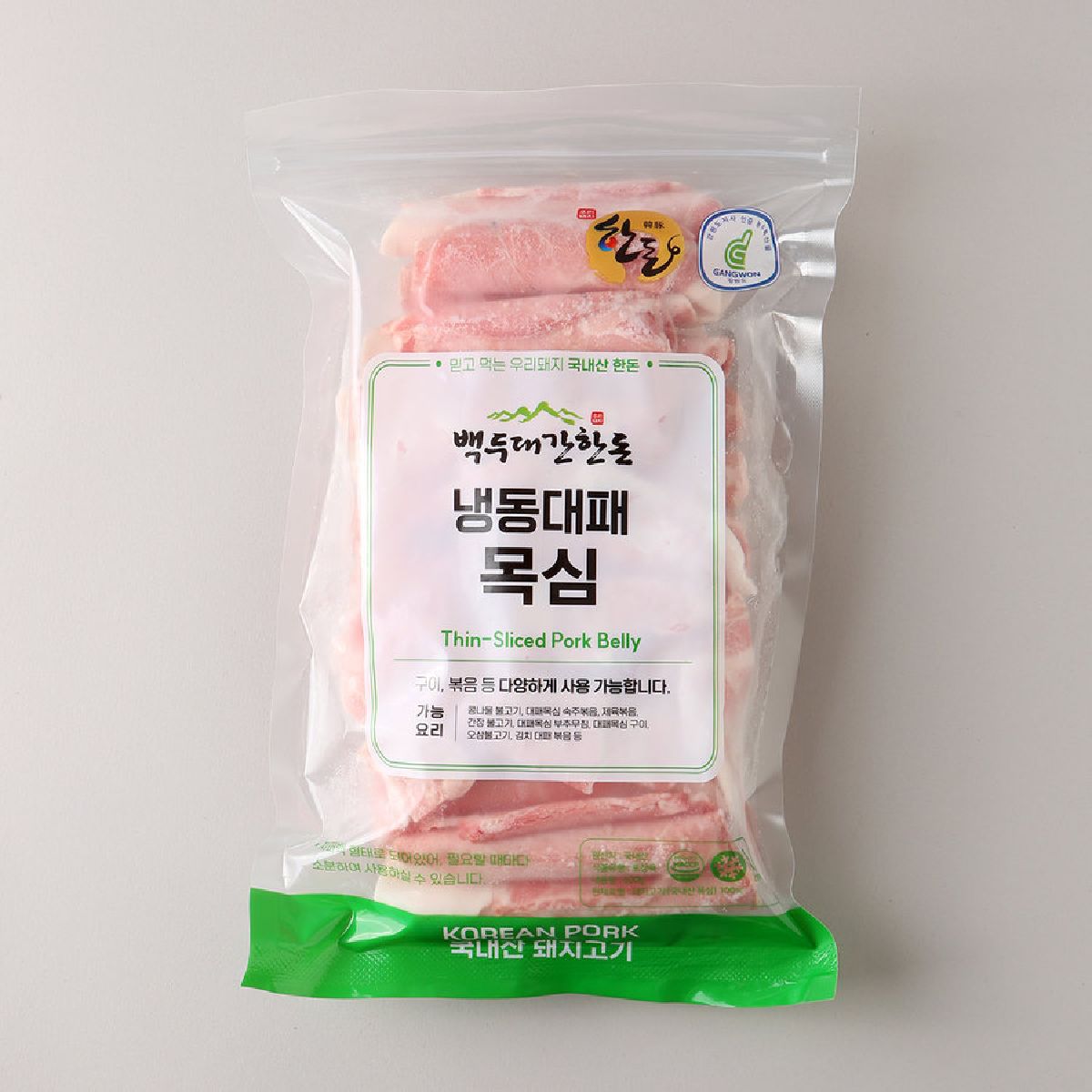 냉동 백두대간 한돈 대패목심 500G/돼지고기