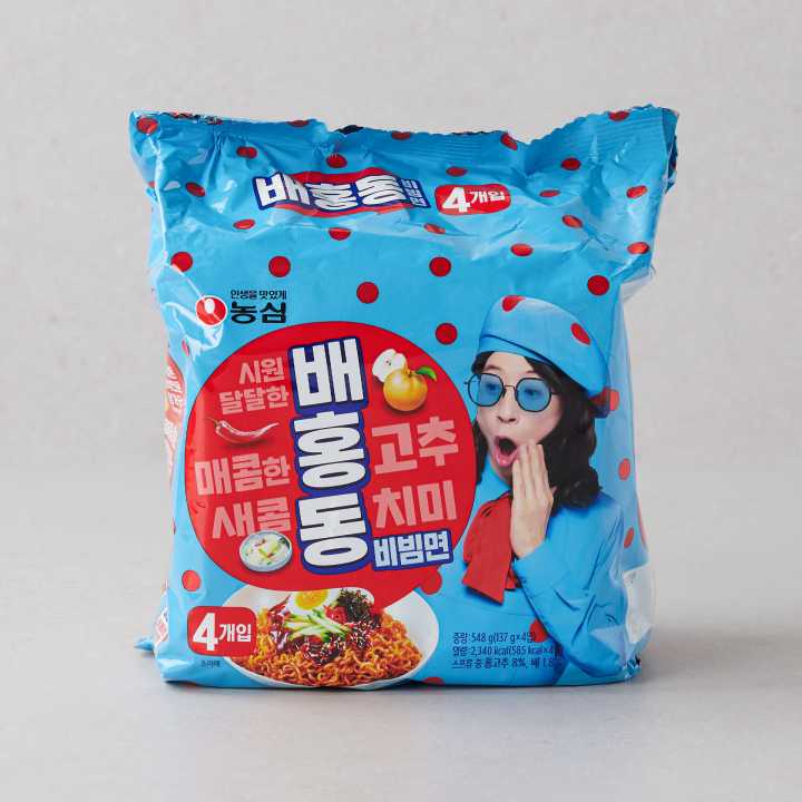 농심 배홍동 비빔면137g*4입