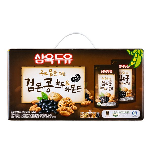 삼육 검은콩 호두&아몬드 두유 190MLx15