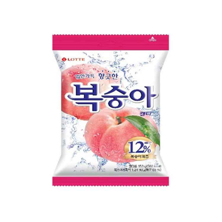 롯데)복숭아캔디153g