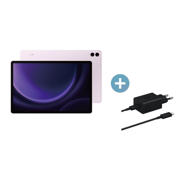 (패키지) 탭S9 FE+(WiFi,8/128GB,LAVENDER), 25W 충전기(케이블 미포함) 블랙