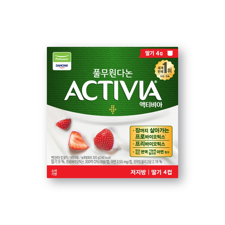 다논 액티비아컵 딸기맛 80g*4