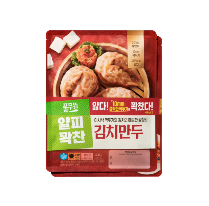 풀무원)얇은피꽉찬속김치만두400gX2