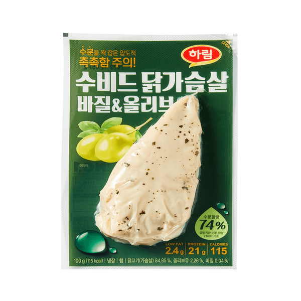 하림 수비드 닭가슴살 바질 100g