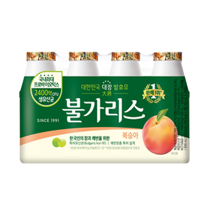 남양 불가리스 복숭아 150ml*4