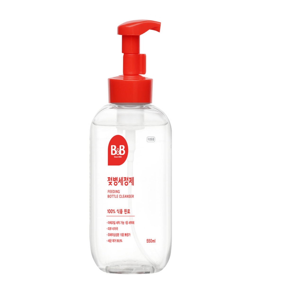 보령 B&B 젖병세정제 거품형 용기 550ML