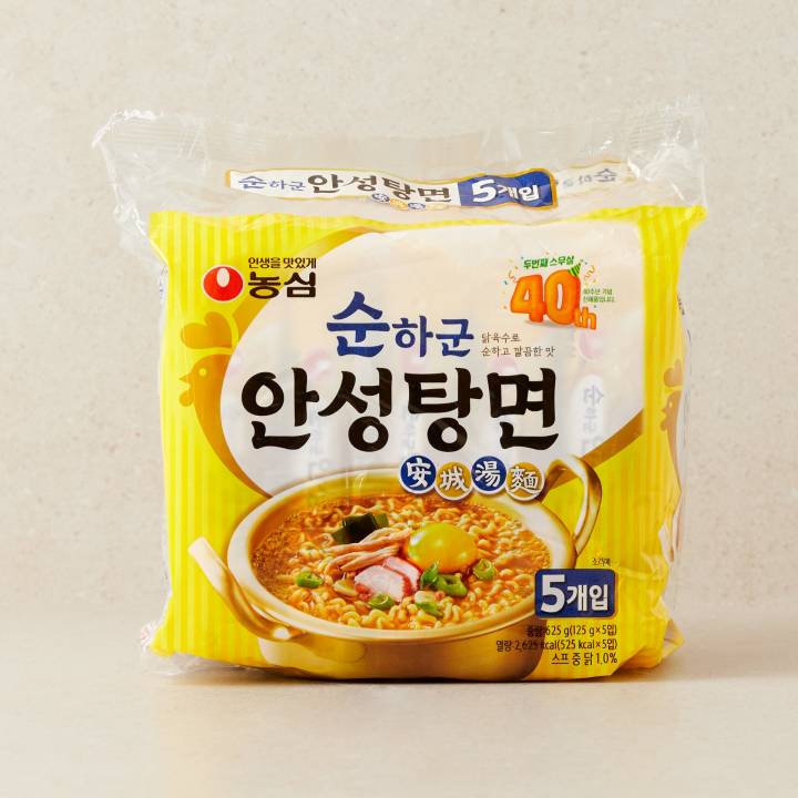 농심 순하군 안성탕면125g*5입