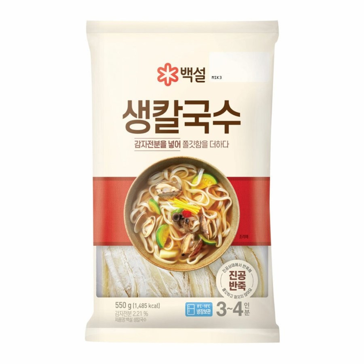 씨제이 백설 생칼국수 550G