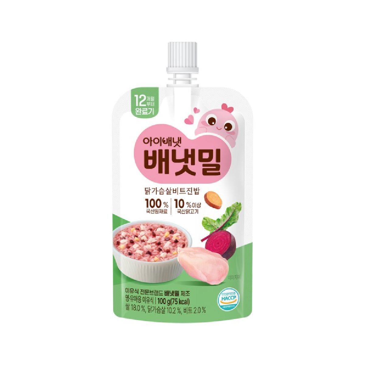 아이배냇 짜먹는 닭가슴살 비트진밥 100G