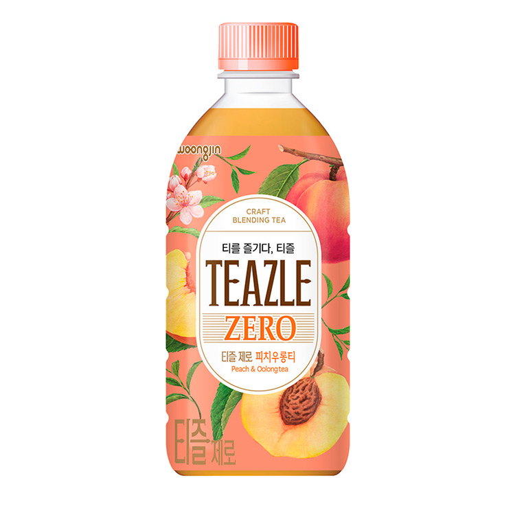 웅진)티즐제로피치우롱티500ML