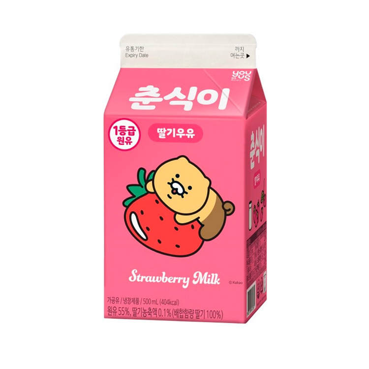 유어스)춘식이딸기우유500ML