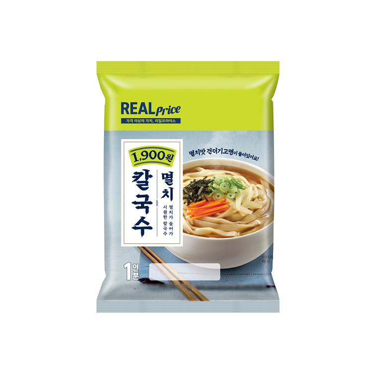 리얼프라이스)멸치칼국수182G