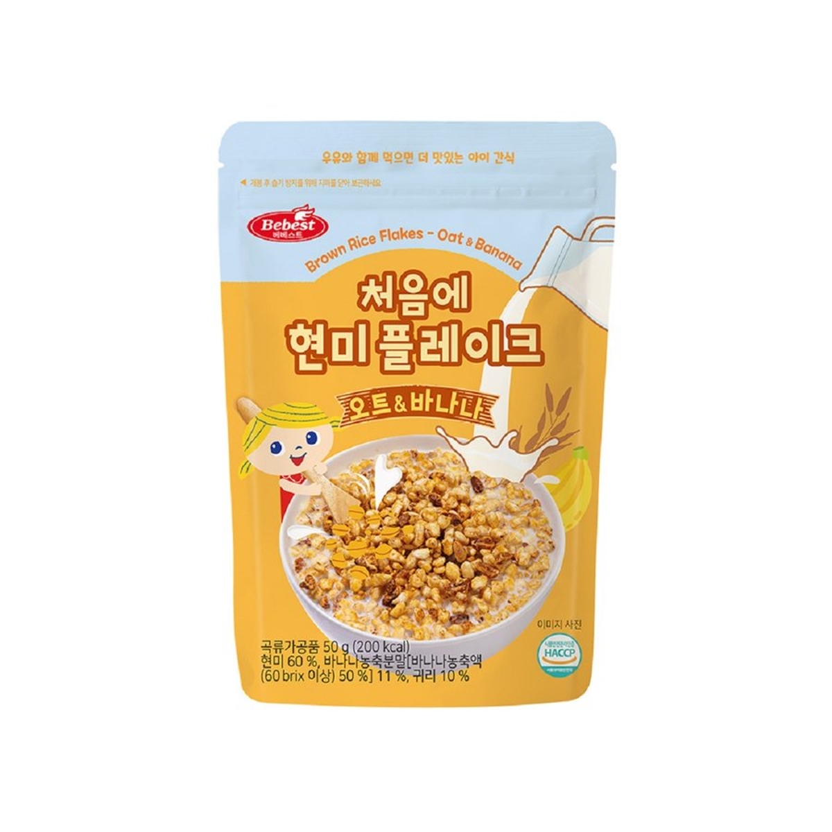 커머스파크 베베스트 처음에 현미 플레이크 오트&바나나 50G