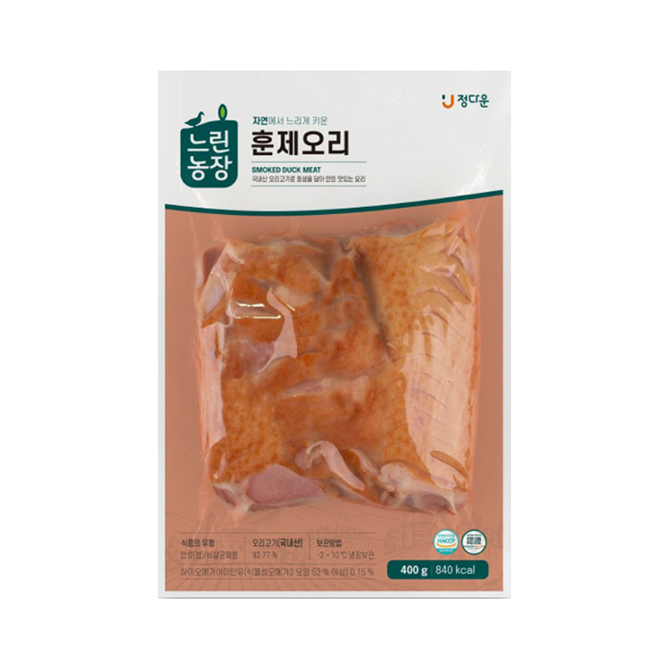 느린농장 훈제오리 슬라이스 400g