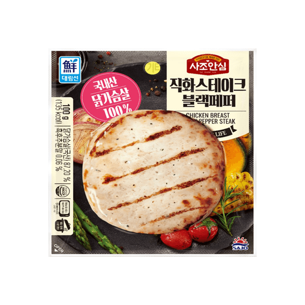 사조 닭가슴살 직화스테이크 블랙페퍼 100g
