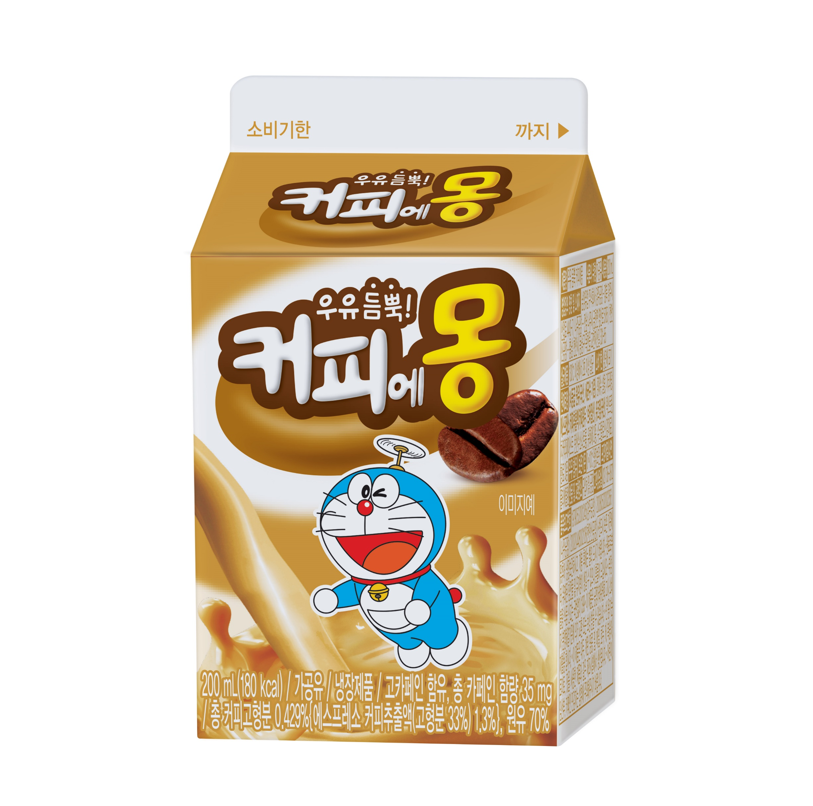 남양)우유듬뿍커피에몽200ML