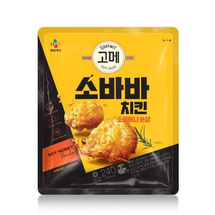 CJ 고메 소바바치킨 소이허니순살240g