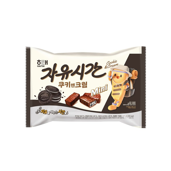 해태 미니자유시간 쿠키앤크림 408g