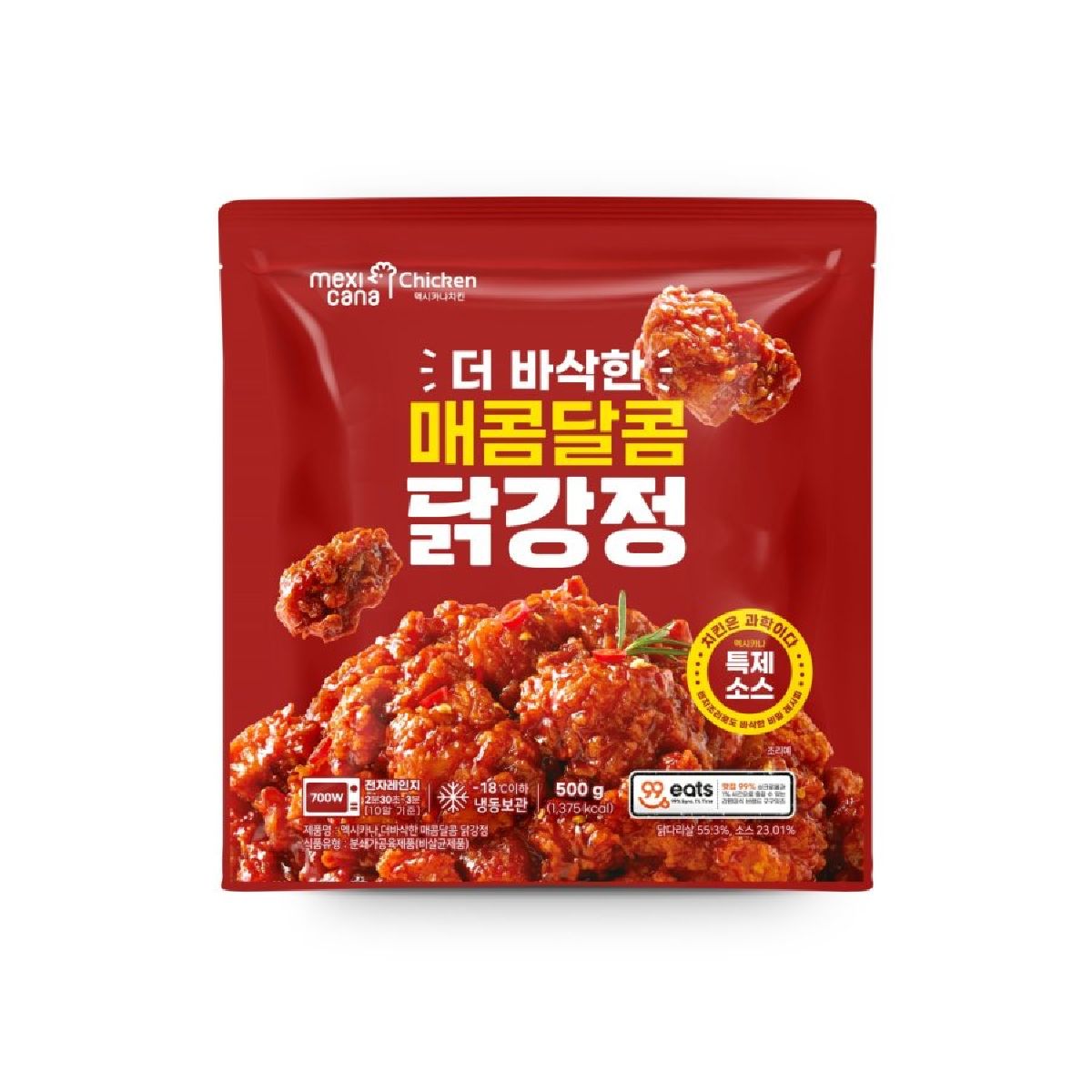 멕시카나 더 바삭한 매콤달콤 닭강정 500G