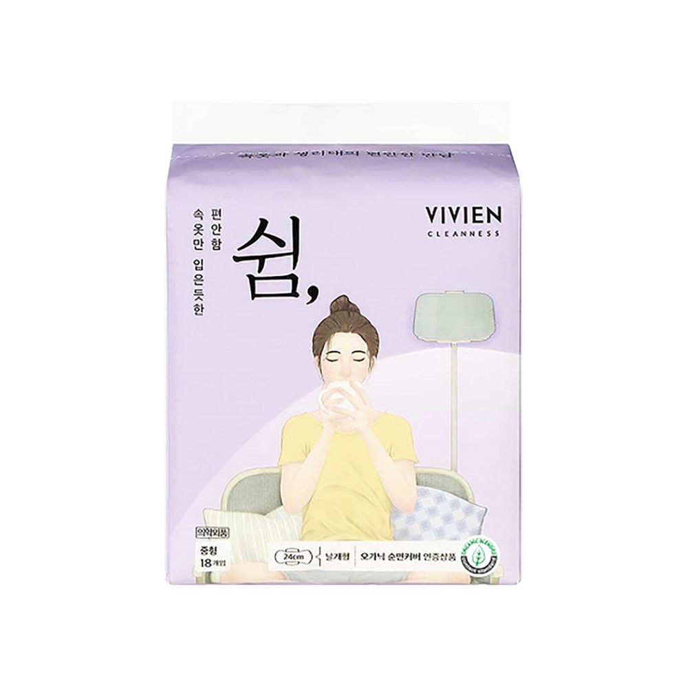 쉼)오가닉생리대중형18P