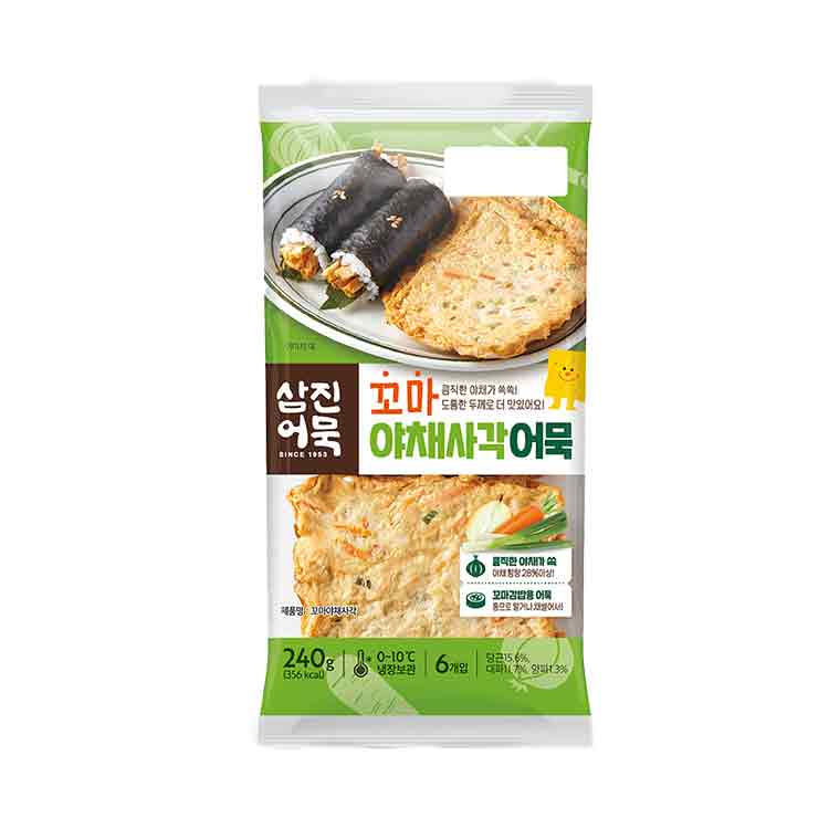 삼진)꼬마야채사각어묵240g