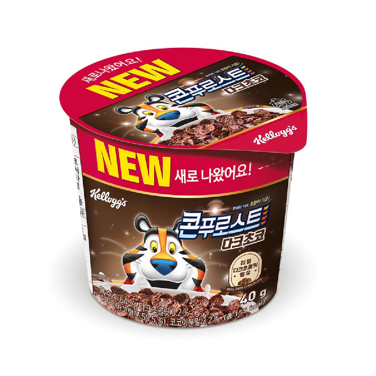 켈로그 콘푸로스트 다크초코 컵시리얼 40G