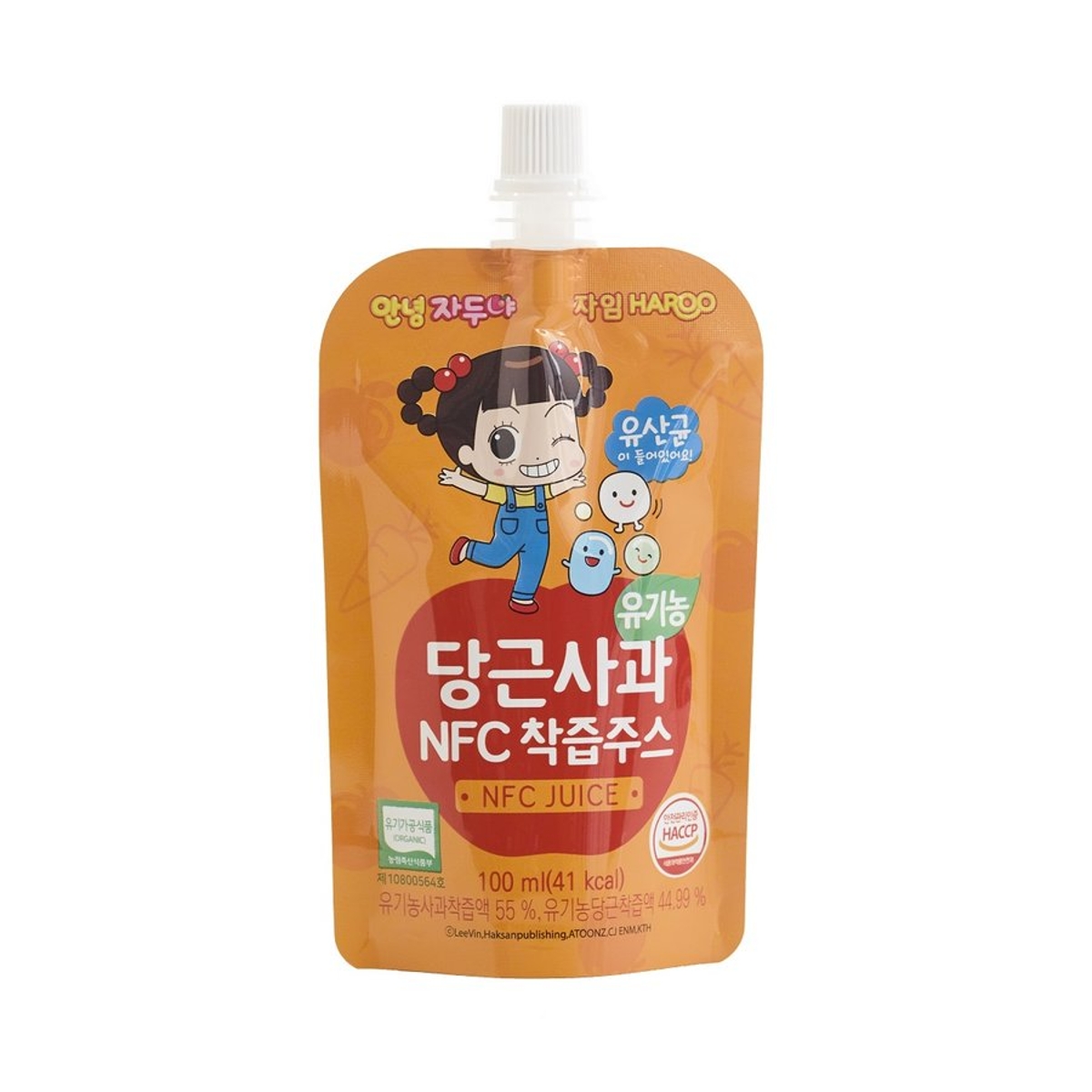 자임 안녕 자두야 유기농 당근사과 착즙주스 100ML