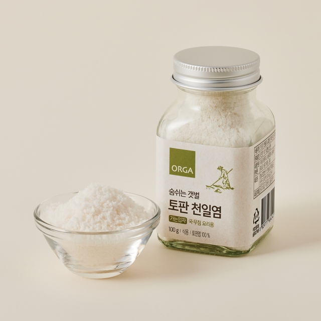 ORGA 숨쉬는 갯벌 토판 천일염 (가는입자) (100g)