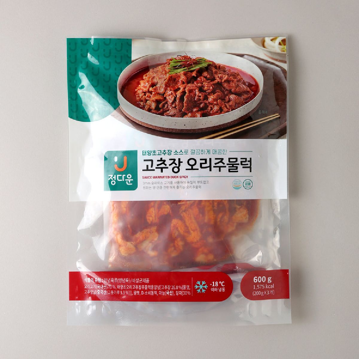 정다운 냉동 고추장 오리 주물럭 600G(200Gx3)