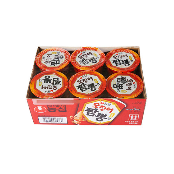 농심 오징어짬뽕컵67g*6입