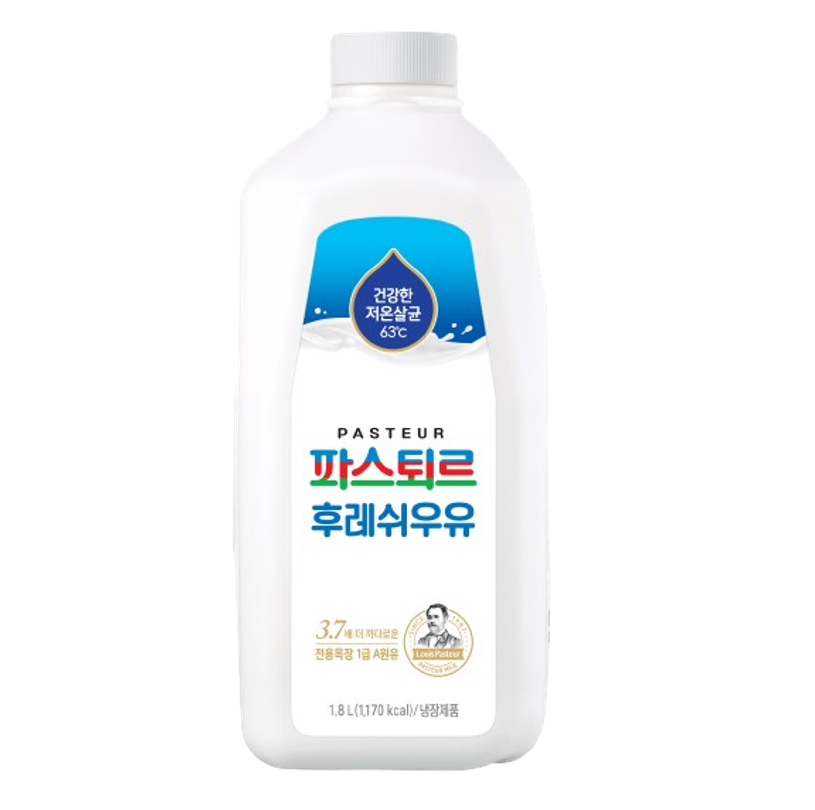 롯데)파스퇴르후레쉬우유1.8ℓ