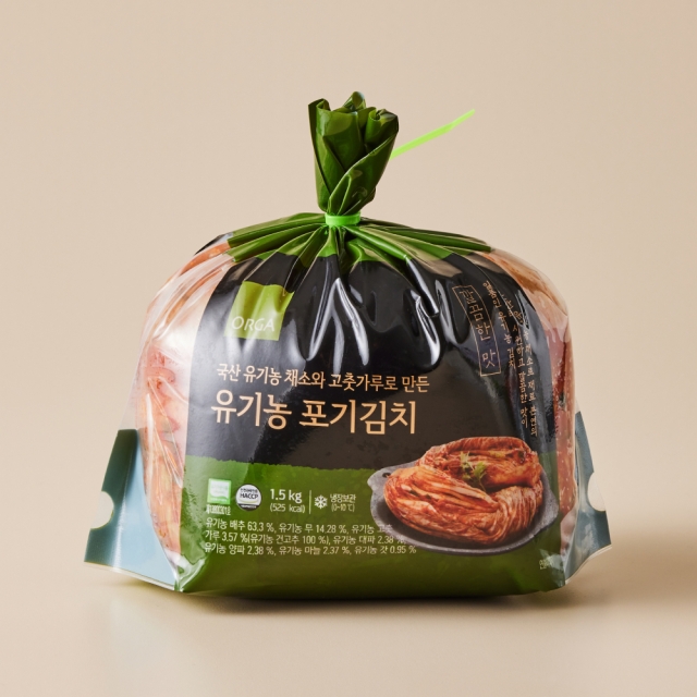 ORGA 국산 유기농 채소와 고춧가루로 만든 유기농 포기김치 (1.5kg)