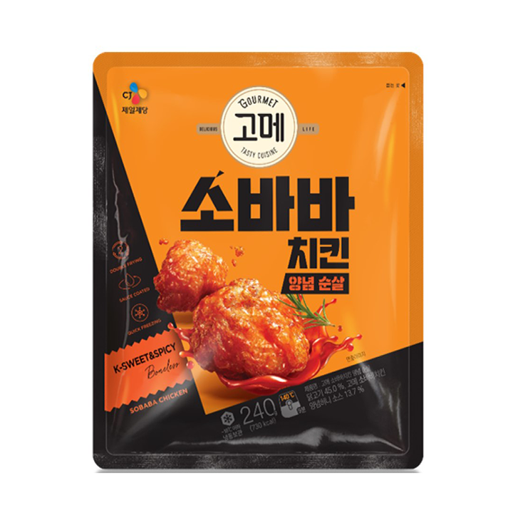 CJ 고메 소바바치킨 양념순살 240g