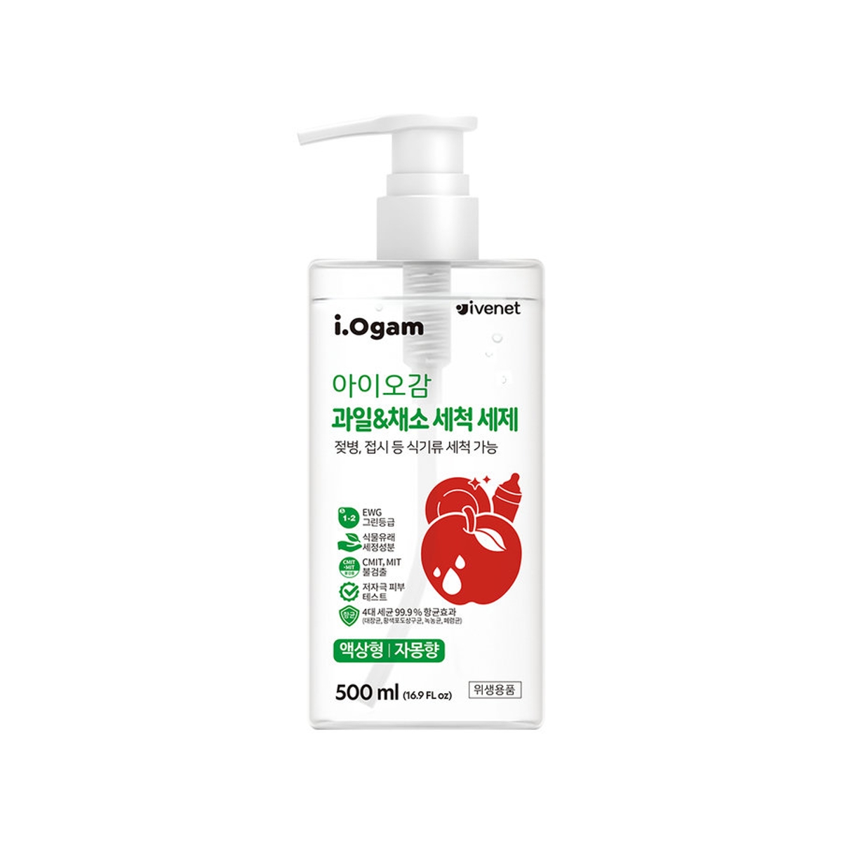 아이배냇 아이오감 과일&채소세척세제 액상형 용기 500ML