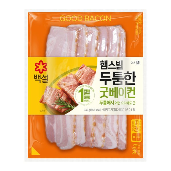 씨제이 백설햄 햄스빌 두툼한 굿 베이컨 340g