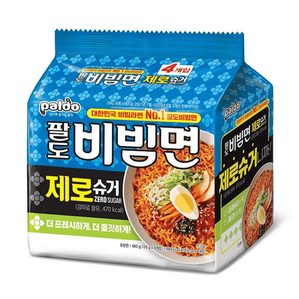 팔도 비빔면 제로슈거 120g*4입