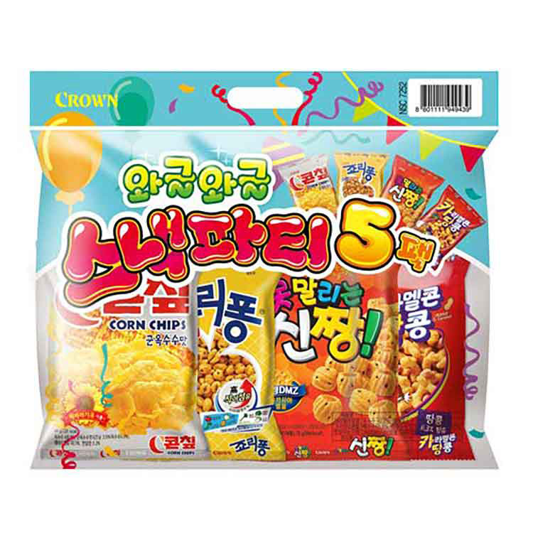 크라운)와글와글스낵파티5p 286g