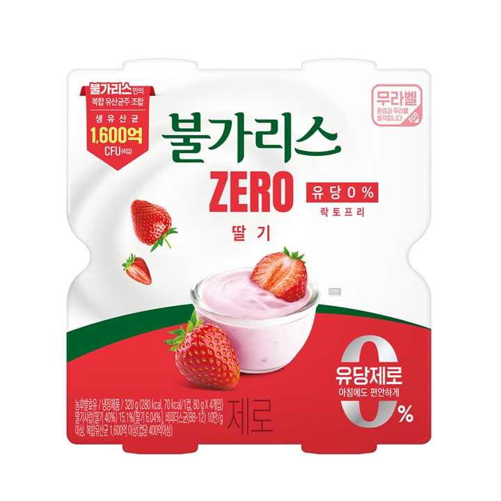남양 떠먹는불가리스제로 딸기 80g*4