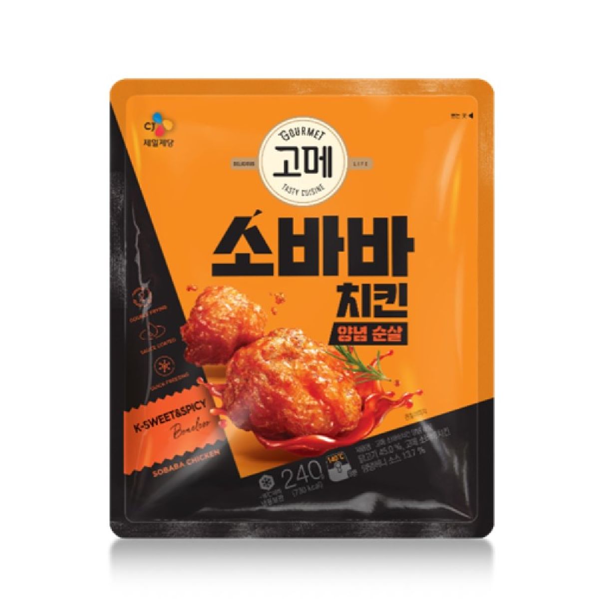 씨제이 고메소바바치킨 양념순살 240G