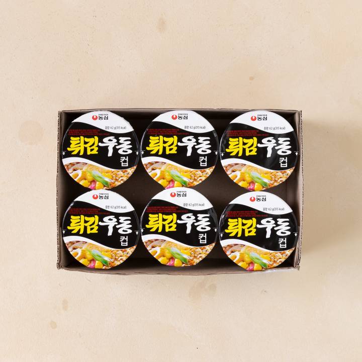 농심 튀김우동컵62g*6입