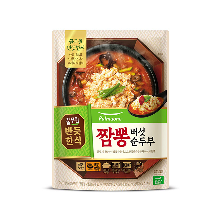 풀무원)반듯한식짬뽕버섯순두부500G