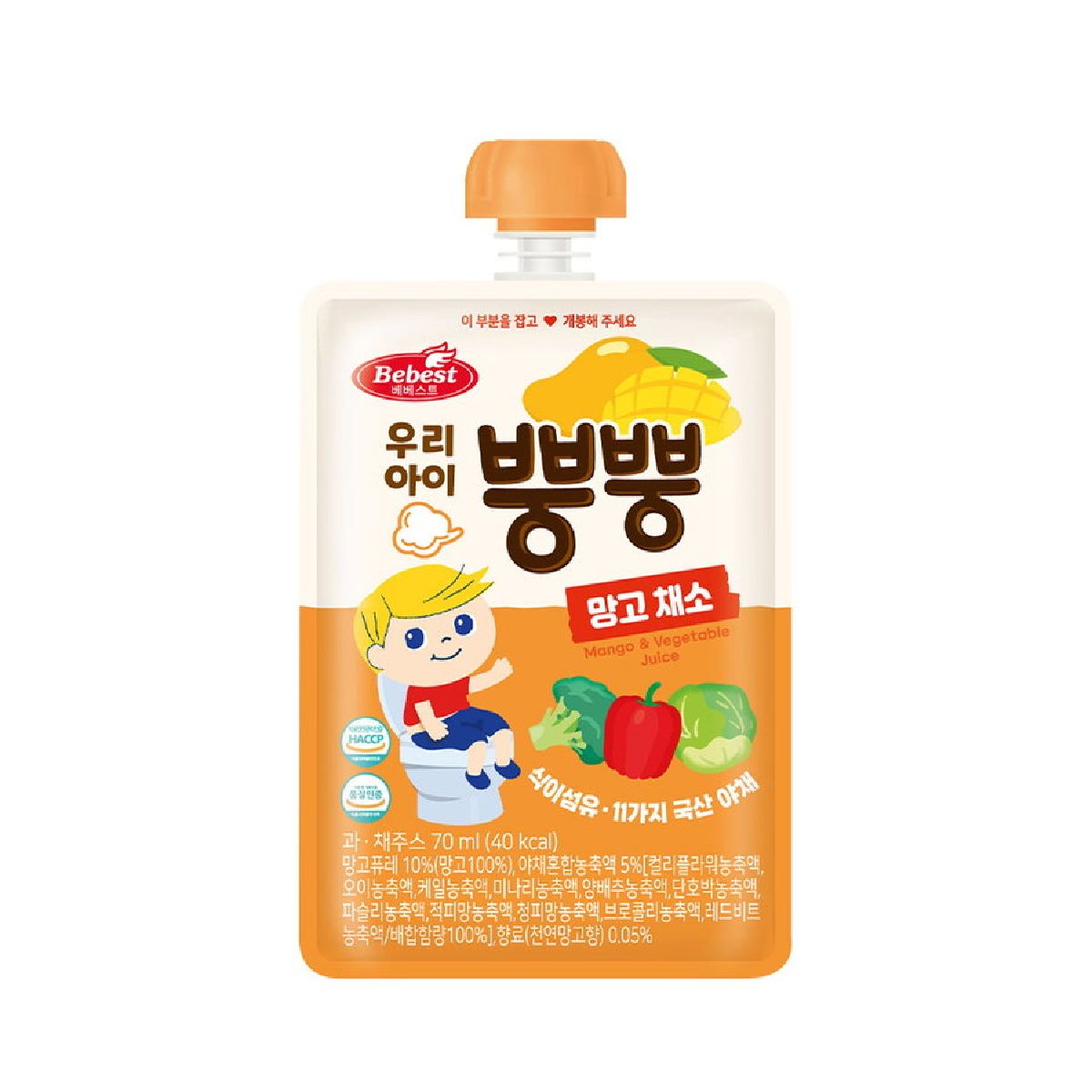 커머스파크_베베스트우리아이뿡뿡(망고채소)_70ML