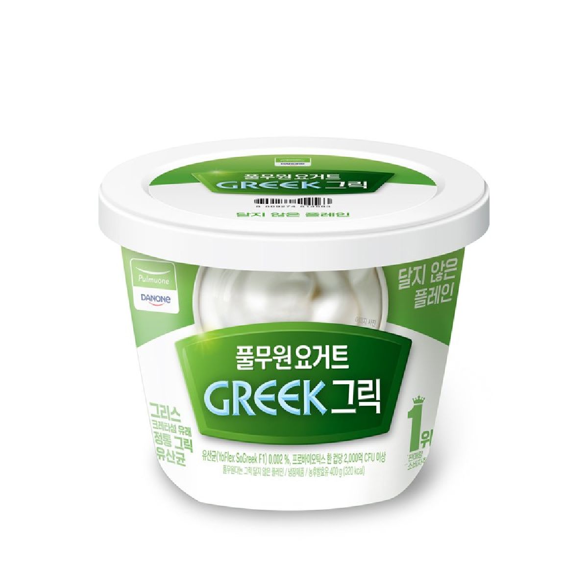 풀무원 다논 그릭요거트 달지 않은 플레인 400G