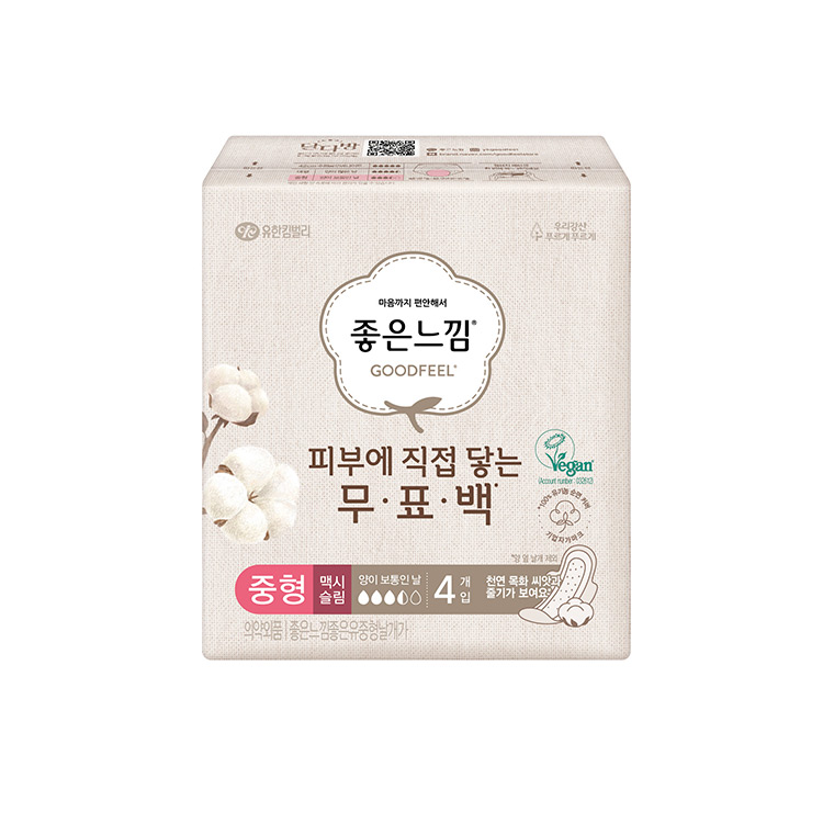 좋은느낌)유기농무표백중형4P