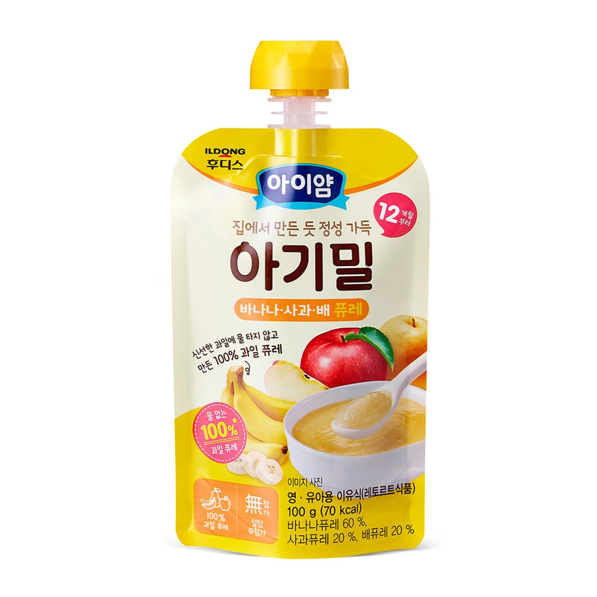 일동후디스 아이얌 바나나사과배퓨레 100G